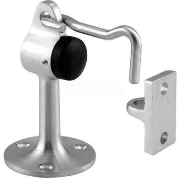 Sentry Supply Door Floor Stop W/Holder, Brushed Chrome Cast Brass - 658-1035